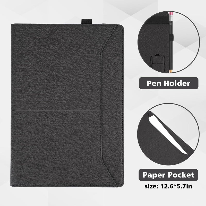 TT TYTX TYTX Case Compatible with MacBook Pro 13 inch 2025 2024 2023 2022-2016 M2 M1 A2338 A2289 A2251 A2159 A1989 A1706 A1708 with/Without Touch Bar, Leather Case with Vents and Stand Function, Black - Image 5